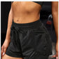 Women's Elastic Sports Shorts, Shorts With Pockets, Fake Two-Piece Yoga Leggings Running And Training