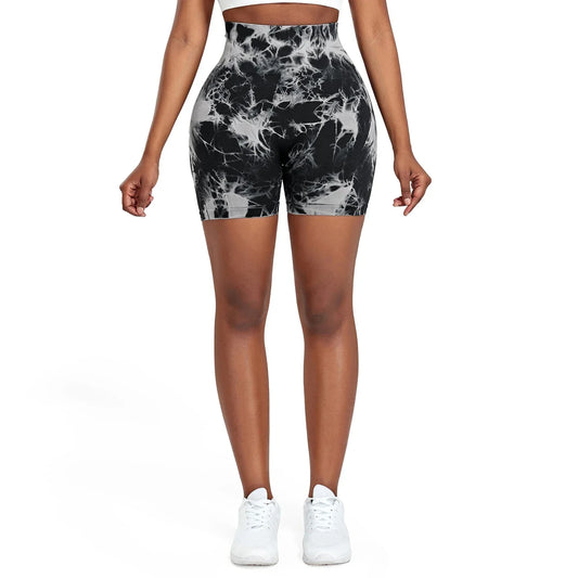 Tie-dyed Seamless Yoga Shorts