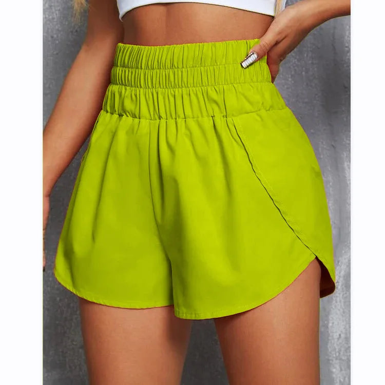 Women Running Shorts Ladies Shorts High Waist Elastic Push Up