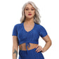 Textured Short Sleeve Crop Top