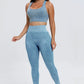 3 Piece Washed Square Neck Wide Strap Active Set